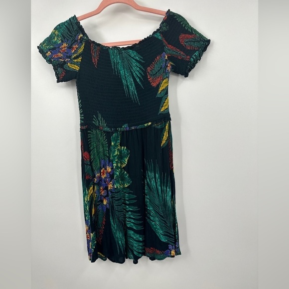 Patrons of Peace Dress Size Medium Boho Hippie Ruched Anthro On/off Shoulder - Picture 4 of 5